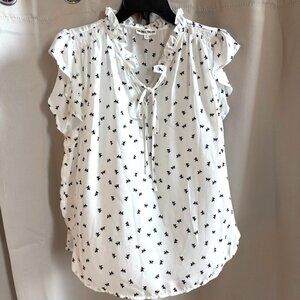 Daisy May Womens Top Size XL Butterfly Fairy Flutter Ruffle Boho Coquette 18755